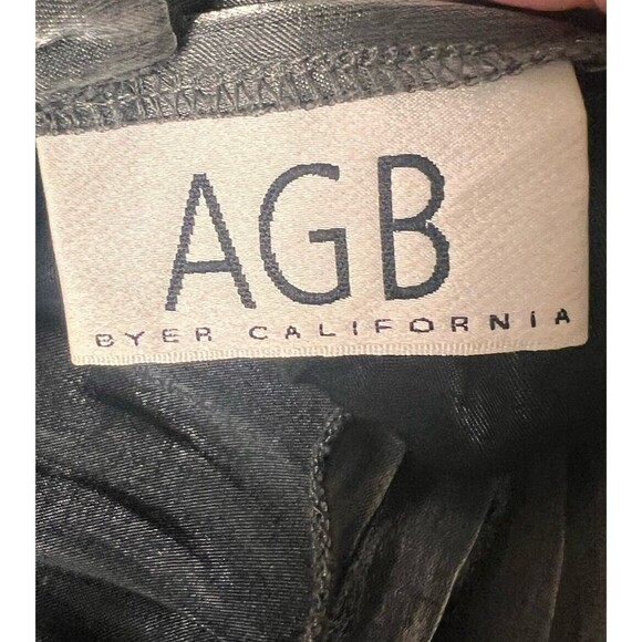 AGB Metallic Silver Accordion Zipper Back Maxi Skirt Womens Size Large See Meas. - Picture 6 of 6